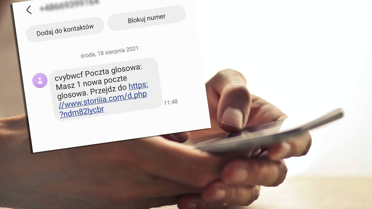 SMS containing a voicemail message is a scam.  Police warn against activating links
