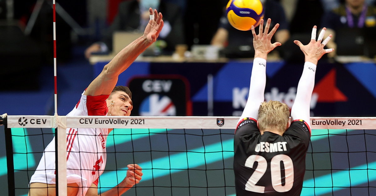 Poland - Belgium.  ukasz Kaczmarek has dismantled his rivals.  ME . volleyball players