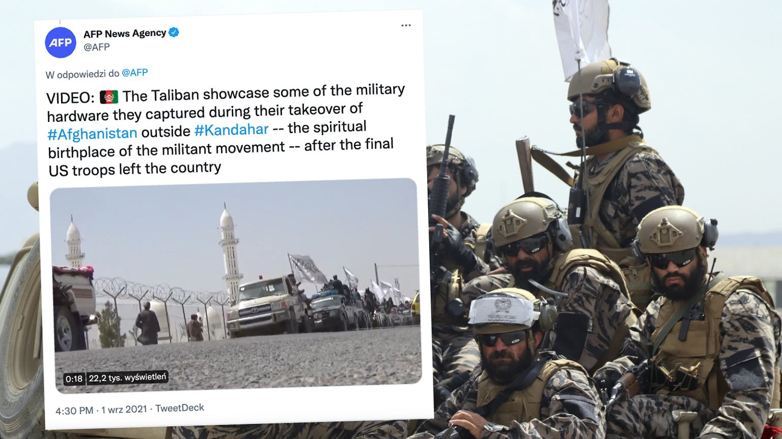 Afghanistan.  The Taliban organized rallies.  Provide the equipment of the American forces |  News from the world