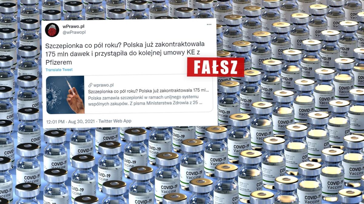 “Poland has contracted 175 million doses” of COVID-19 vaccine?  Netizens say so, but it was considered a mistake