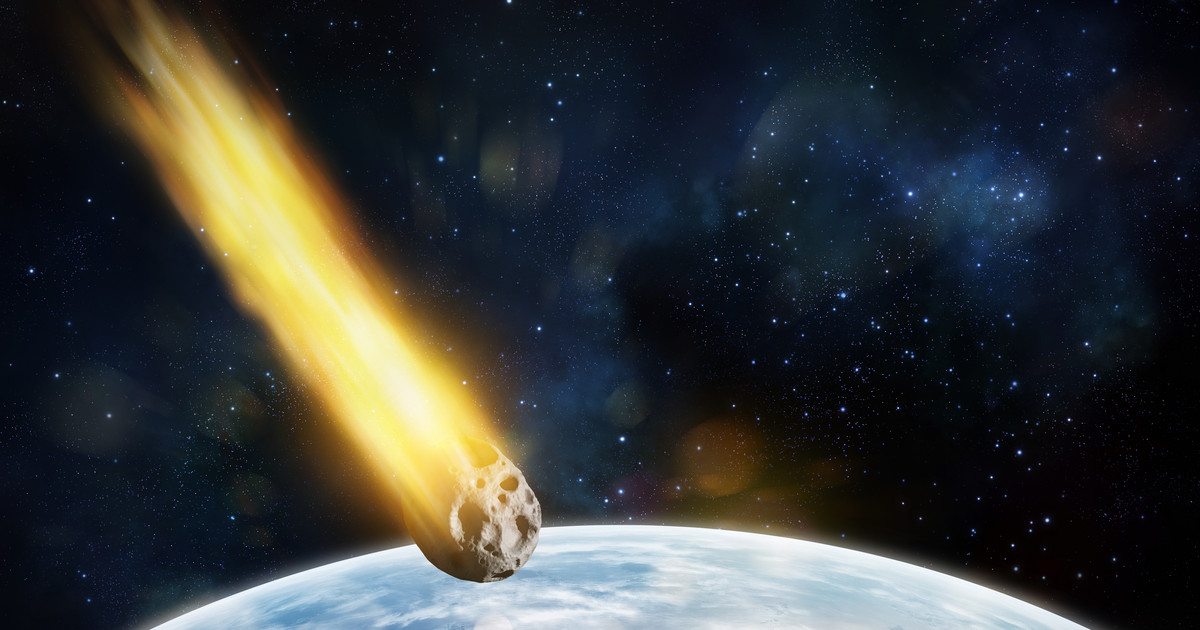 Asteroids approaching Earth.  Non-zero chance of collision