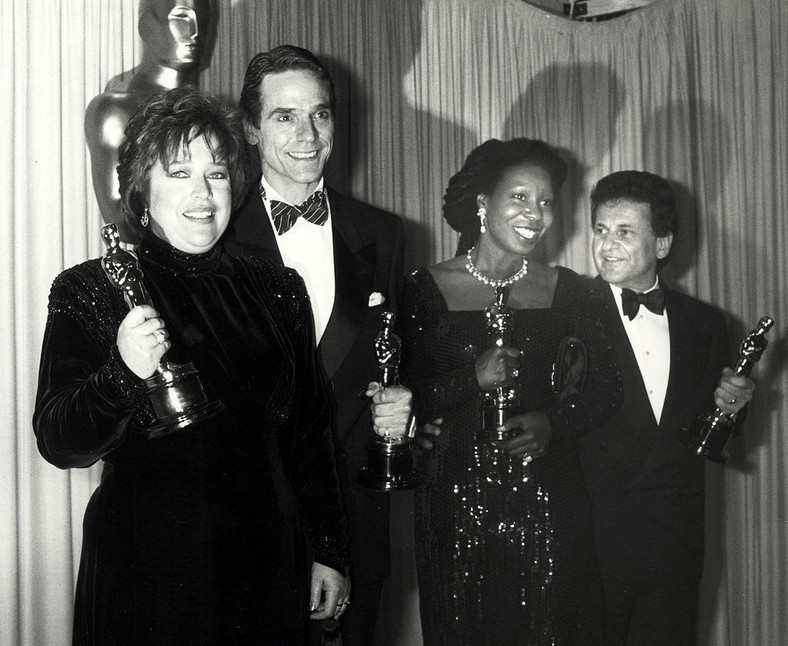 With Kathy Bates, Whoopi Goldberg, and Joe Bessem at the 63rd Academy Awards