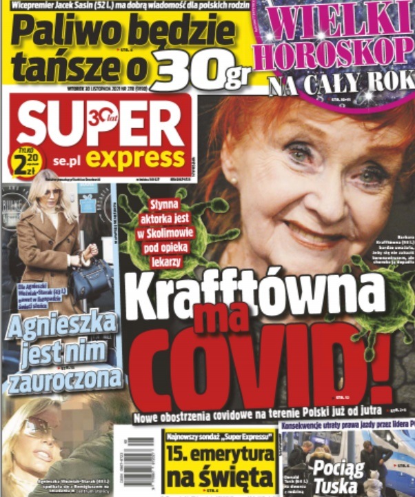 Barbara Craftona infected with the Corona virus "Super Express" / press material