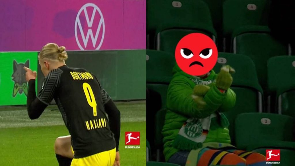 Haaland scored a goal and pointed his finger at the stands and there... an eloquent gesture from one of the fans. [WIDEO] Pi³ka no¿na