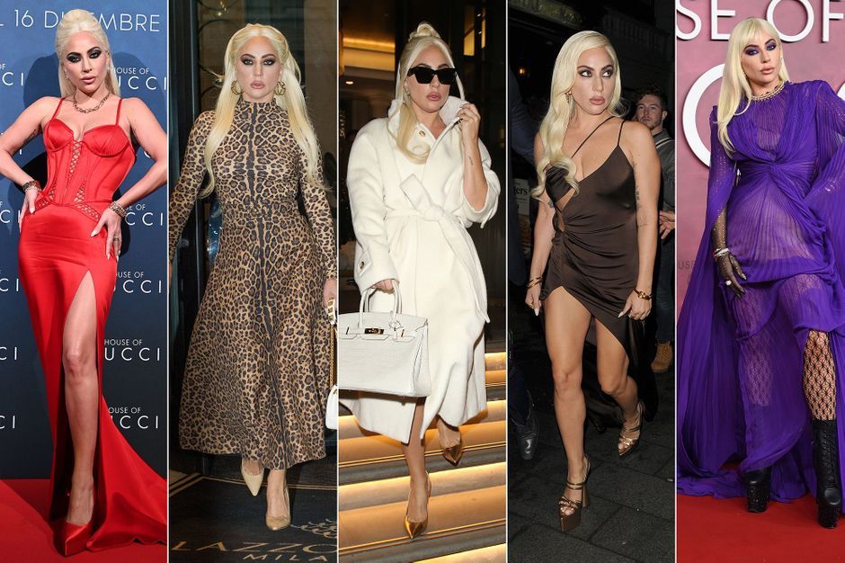 Lady Gaga, her fashion show for the promotion of "House of Gucci"