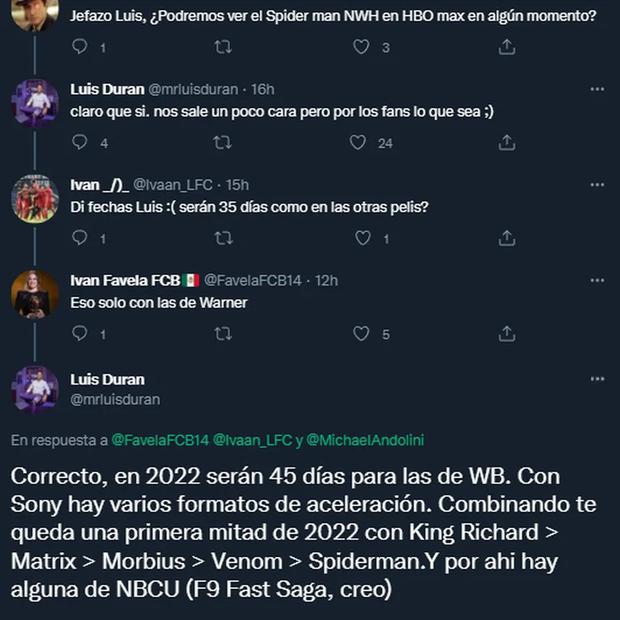 HBO Latin America General Manager Marvel answers fan questions (Photo: Louis Duran / Twitter)