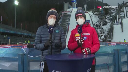 Kacper Merk and Dominik Formela about conditions on the hill in Oberstdorf