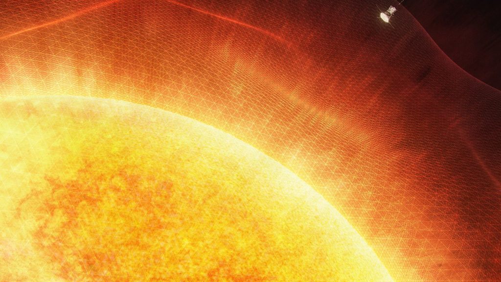 NASA probe "touches" the sun.  He flew to the real sun crown for the first time