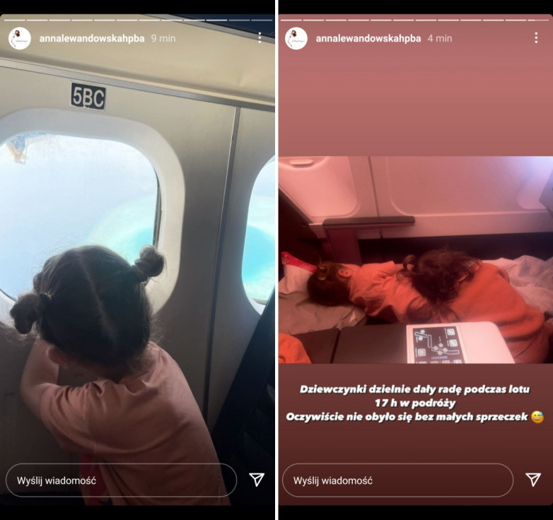 Anna Lewandowska showed pictures from the plane