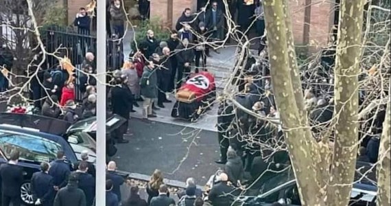 Rome: a funeral scandal.  A swastika was marked on the activist's coffin