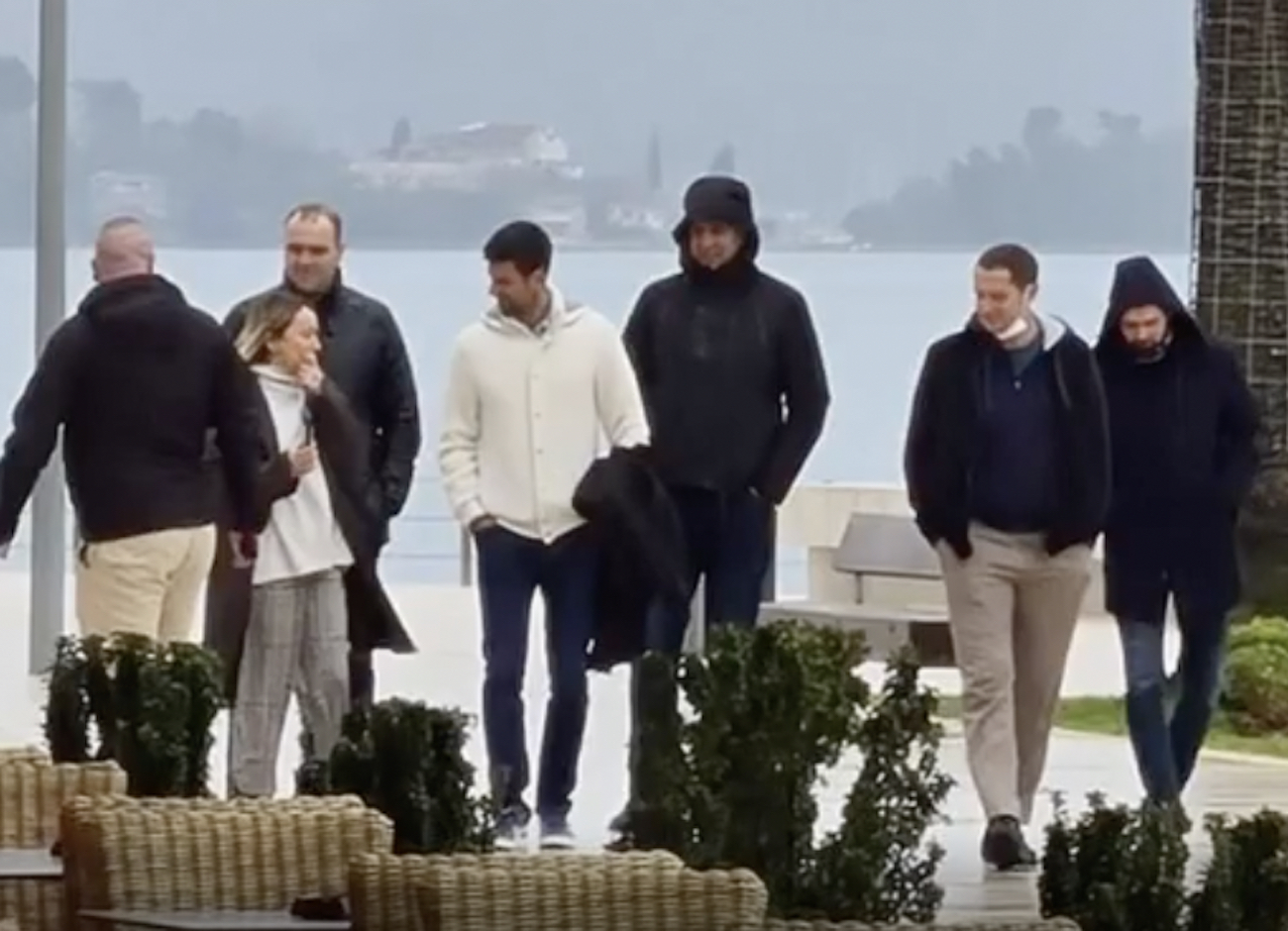 This is how Novak Djokovic spends his holidays.  There is a clue