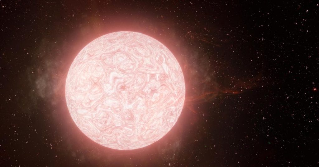 A red giant supernova was observed for the first time in history