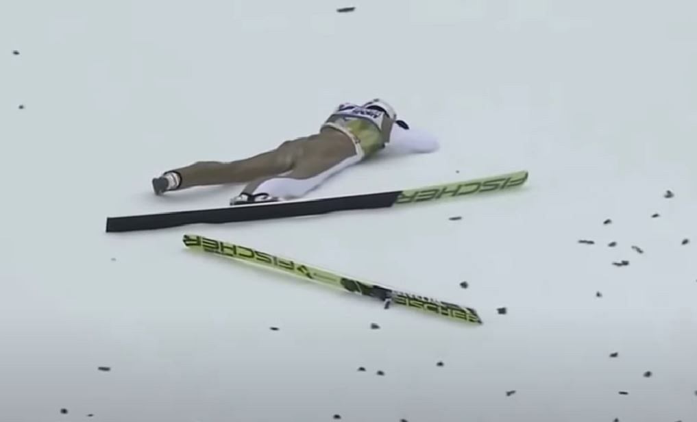 Poland held its breath.  Kamel Stoch fell to the ground and the countdown began