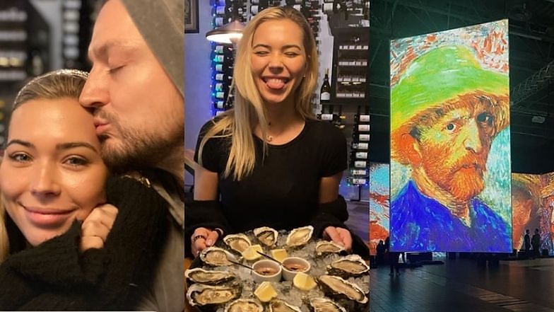 Romantic date by Sandra Kubica and Baron: oysters and cheese with flowers and an exhibition of Van Gogh's works (photos)