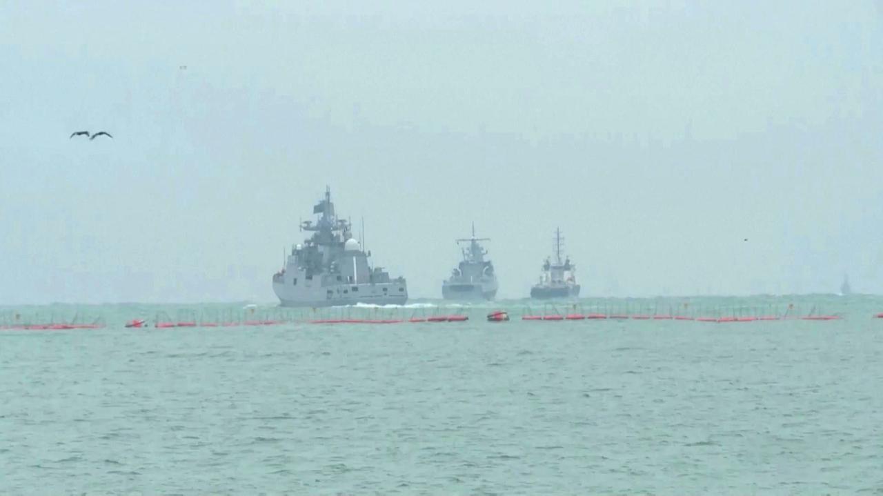 Russia - exercises in the Black Sea.  More than 30 ships sailed from two ports