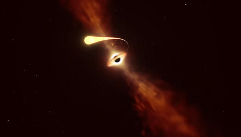 Black hole and associated accretion disk 