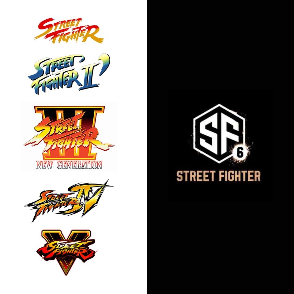 Street Fighter Logos vs Street Fighter 6