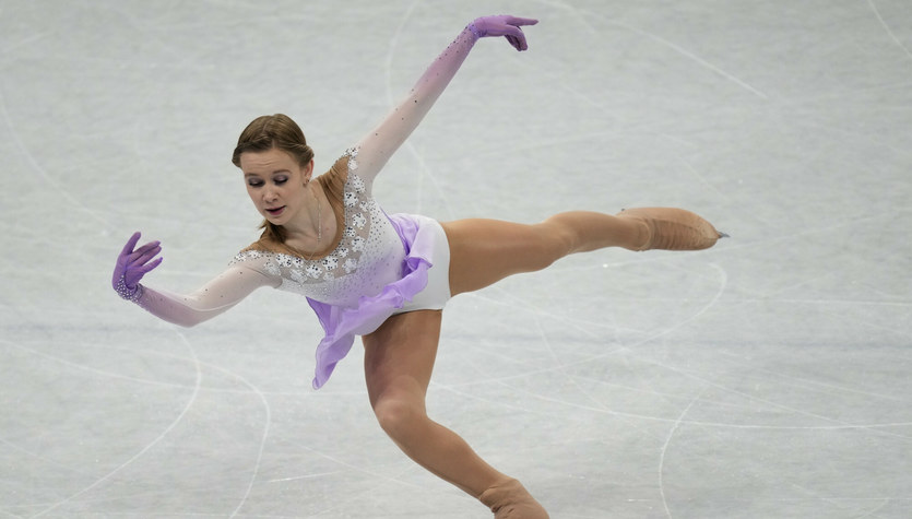 Beijing 2022. Figure skating.  Ekaterina Kurakawa fighting for a medal