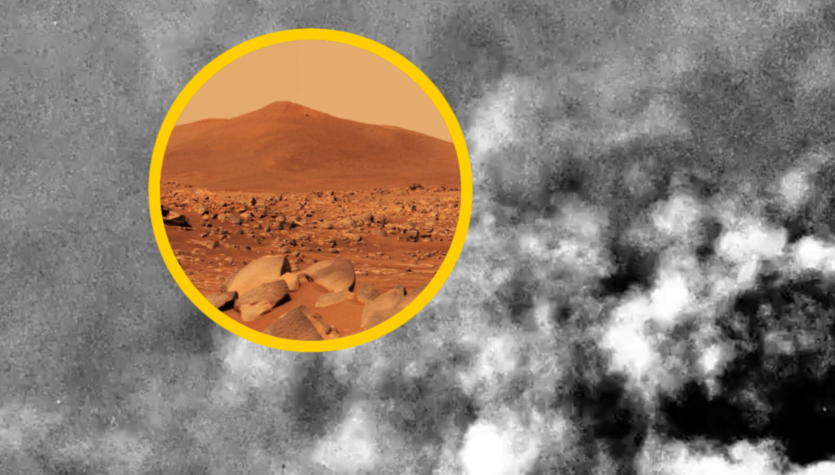 Clouds on Mars.  The Curiosity spacecraft photographed fast clouds in the sky