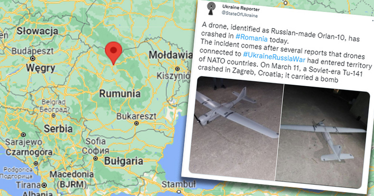 The man found the drone in the field.  Romania's Public Prosecutor's Office has launched an investigation