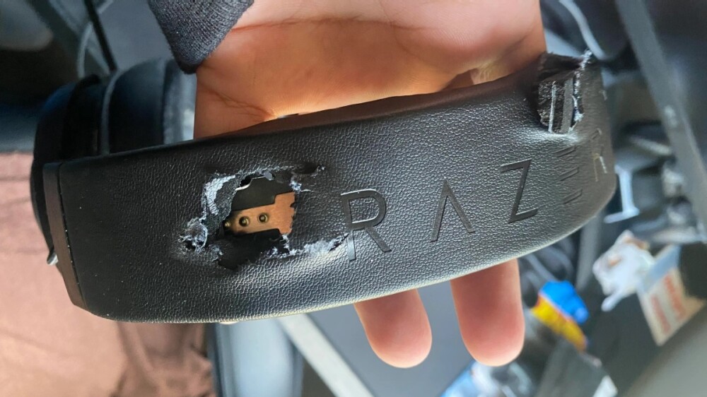 Player saves from death thanks to a headset.  Razer boss reacts to the post with amazing photos
