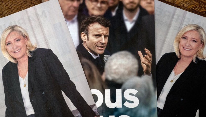elections in France.  Emmanuel Macron vs Marine Le Pen.  Polls
