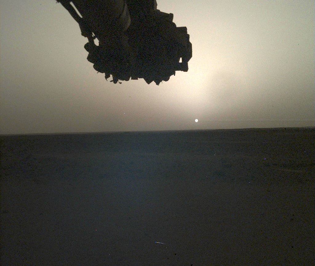 A NASA lander has recorded a sunrise on Mars.  This is where the Polish "mole" was dug