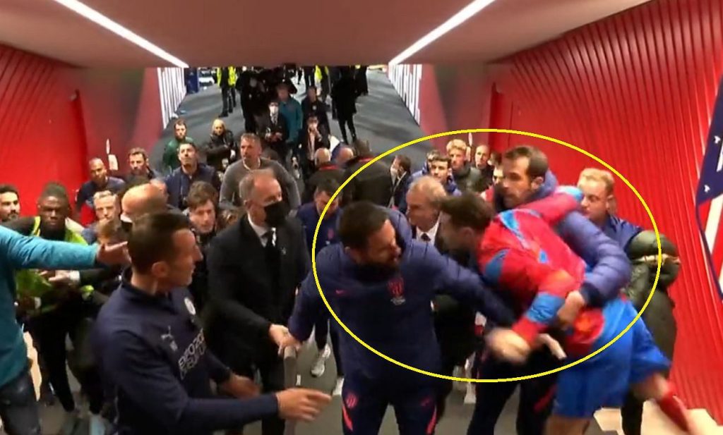 Scandal in the tunnel immediately after the Atlético City match.  Vrsaljko could not stand the nervousness of football