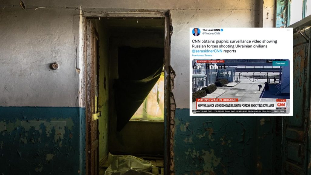 Rosjanie strzelają do cywilów na Ukrainie (fot. EPA/ROMAN PILIPEY, PAP/EPA,  twitter.com/TheLeadCNN)