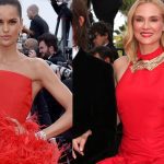 The most beautiful red creations in Cannes.  Asked by Isabel Goulart, Diane Kruger and Sophie Marceau