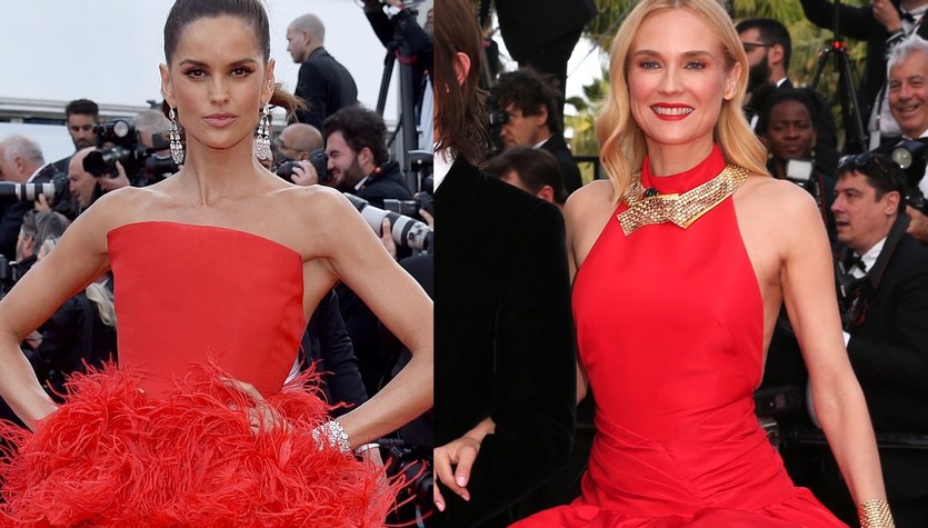 The most beautiful red creations in Cannes.  Asked by Isabel Goulart, Diane Kruger and Sophie Marceau
