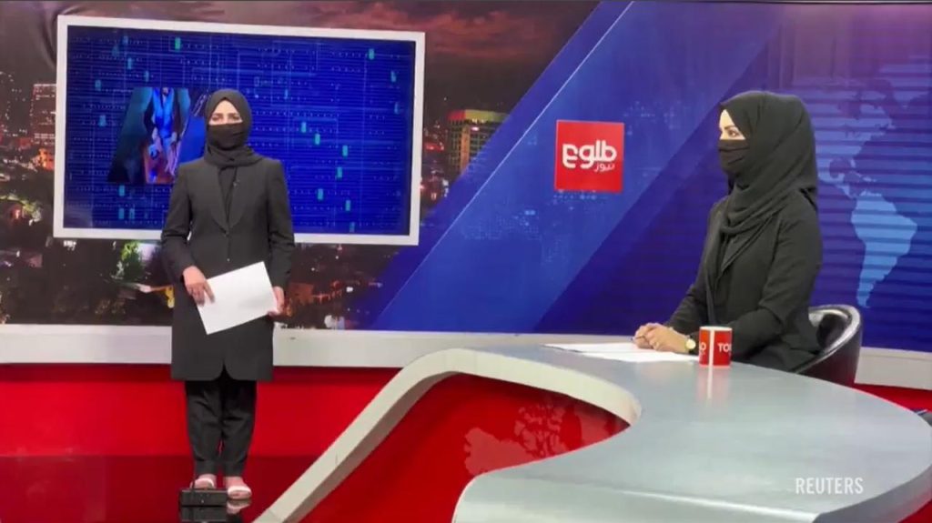 Afghanistan.  The Taliban ordered journalists and TV presenters to cover their faces