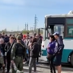 People evacuating from Mariupol on buses know that they are going to Russia