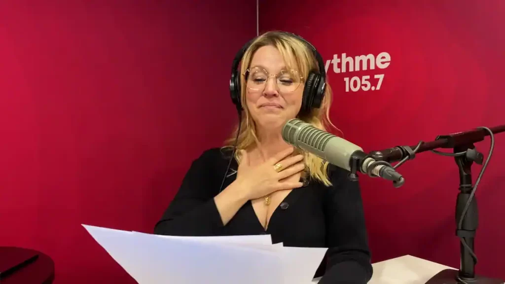 Watch Julie Belanger's last emotional moments on the radio
