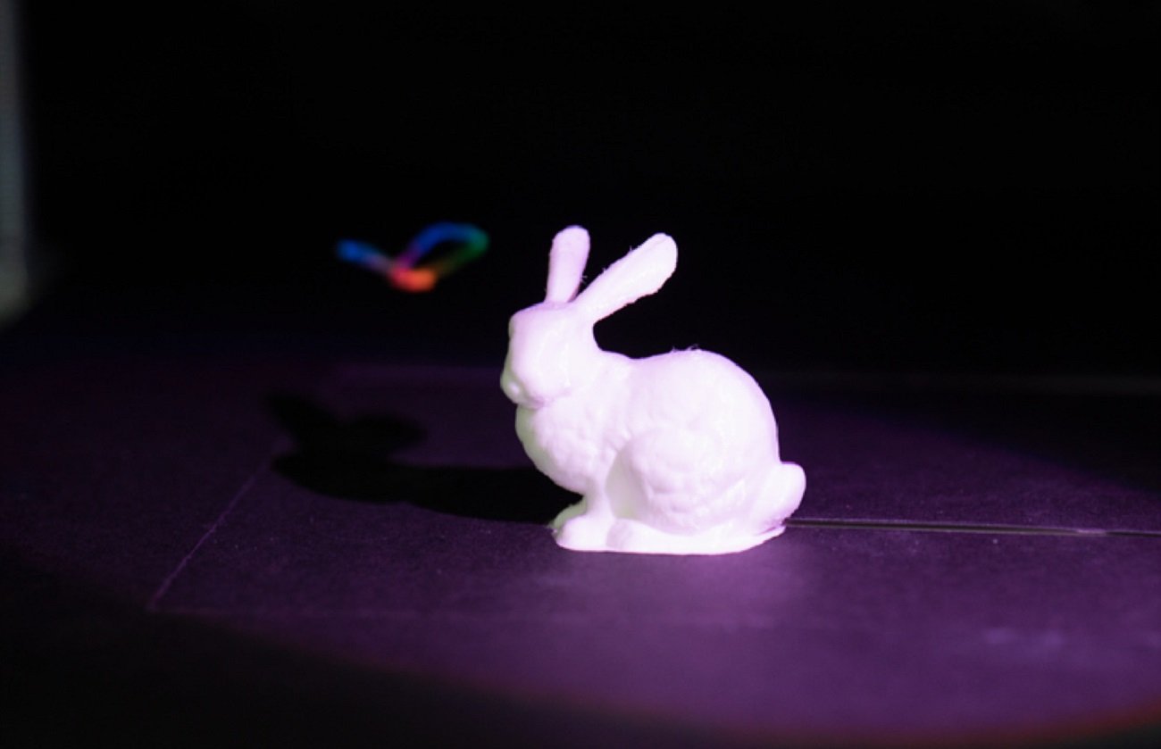 Take a look at a hologram of a 3D rabbit.  Explain how it was created