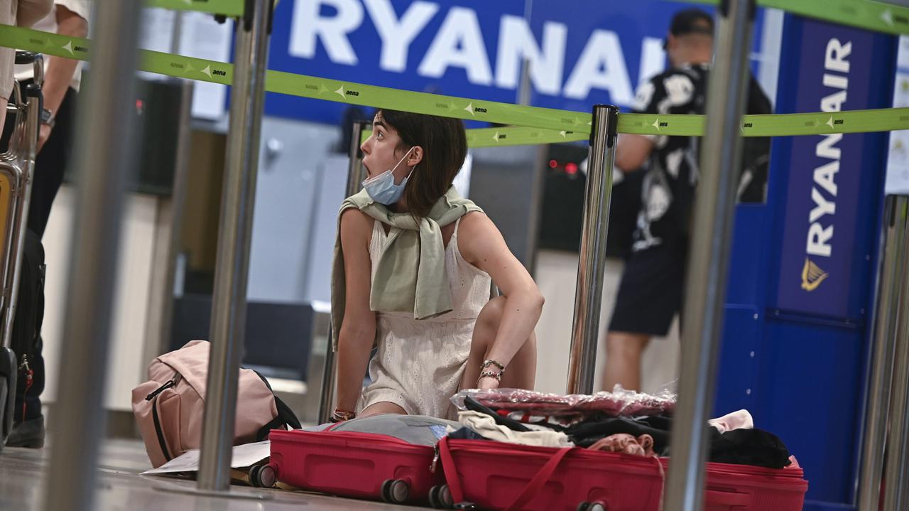 Ryanair and Brussels Airlines - flights canceled.  Strike is underway