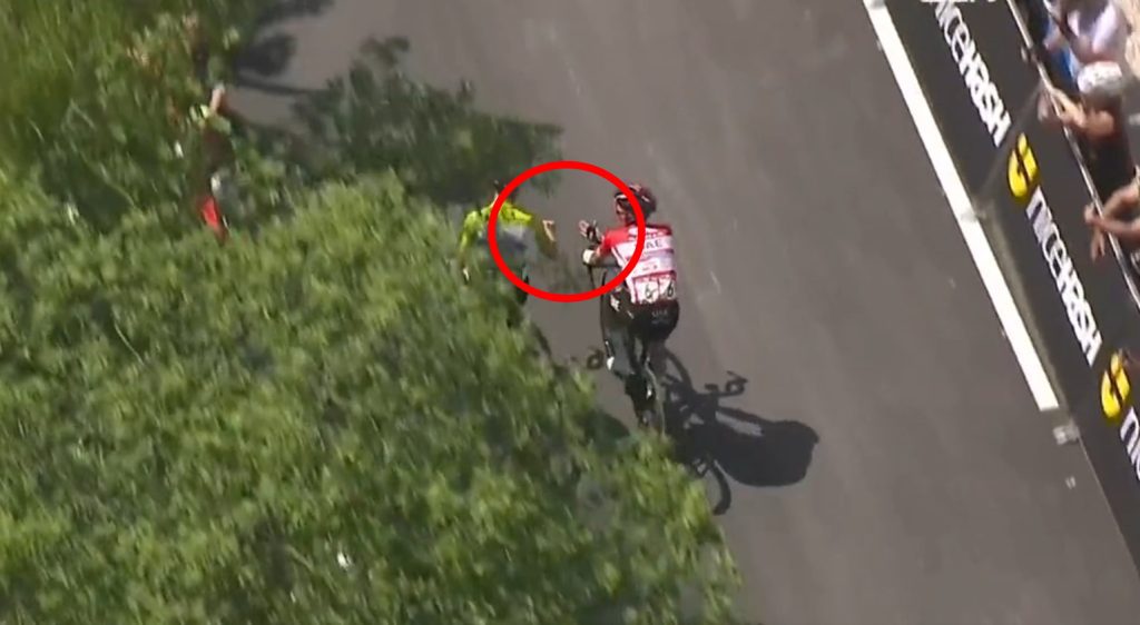 There is a recording.  This is Polish cyclist Rafai Majka
