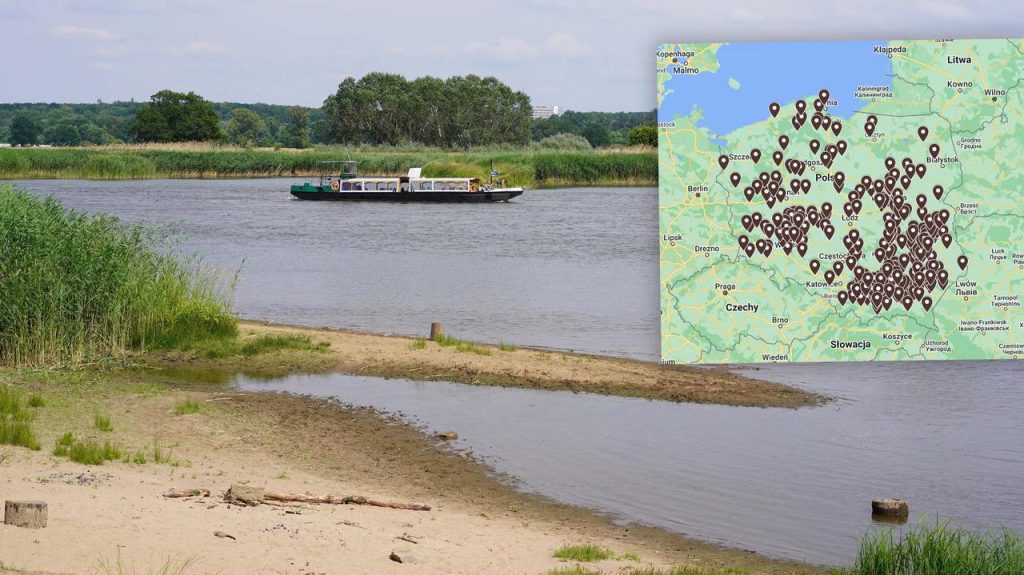 Drought seen in Polish rivers, including the Oder.  Appeals to reduce water consumption in nearly 250 municipalities