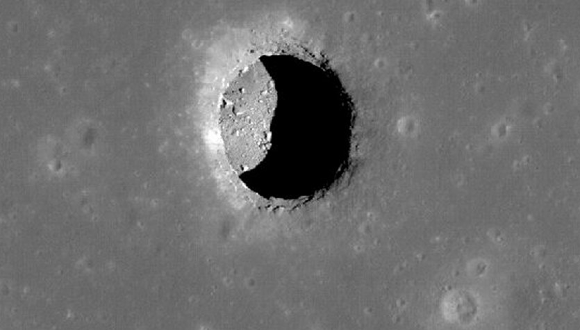 A hole has been discovered on the moon's surface where the Earth's temperature is!