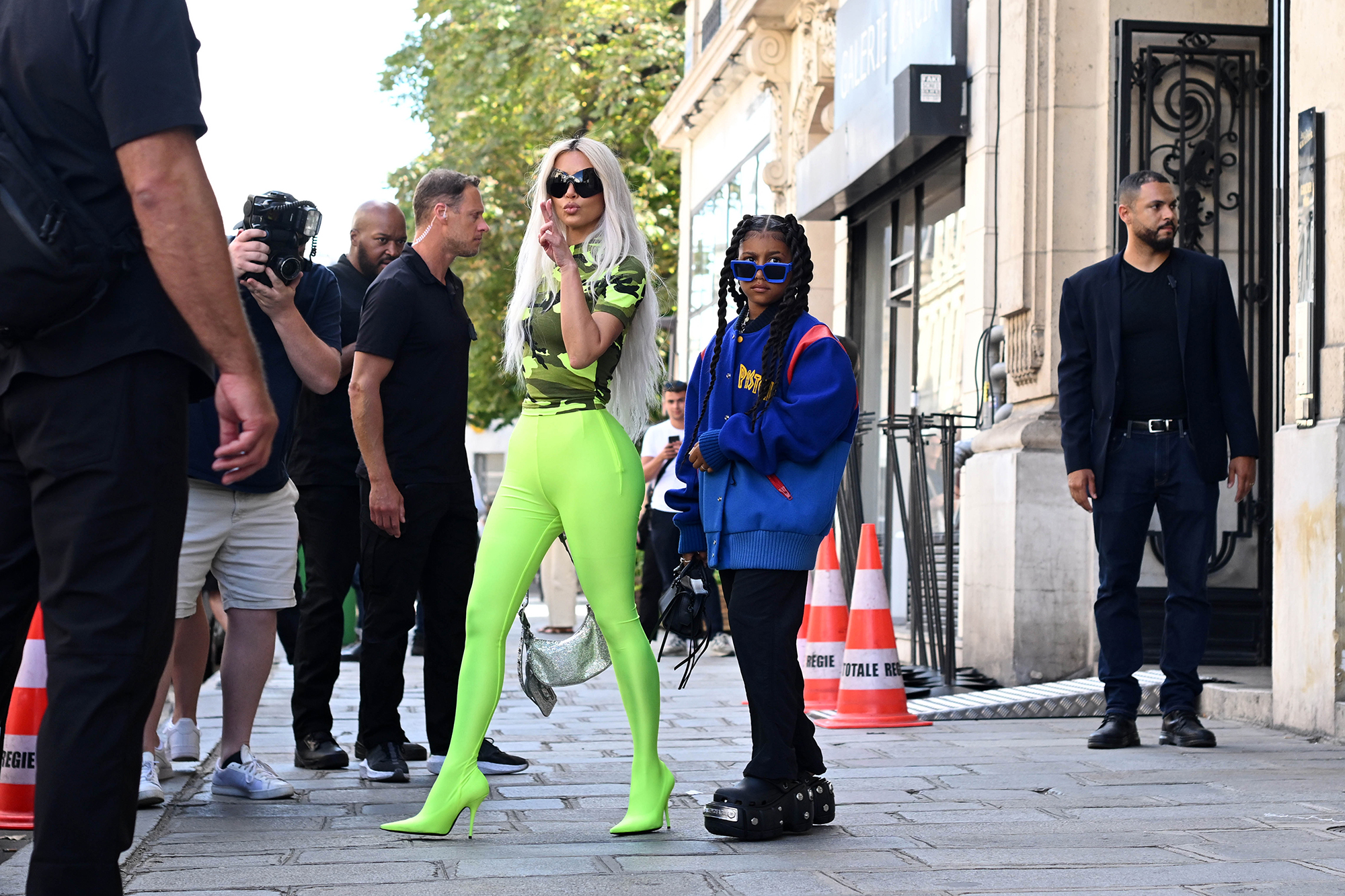 Kim Kardashian and North West are a stylish mother-daughter duo on the streets of Paris