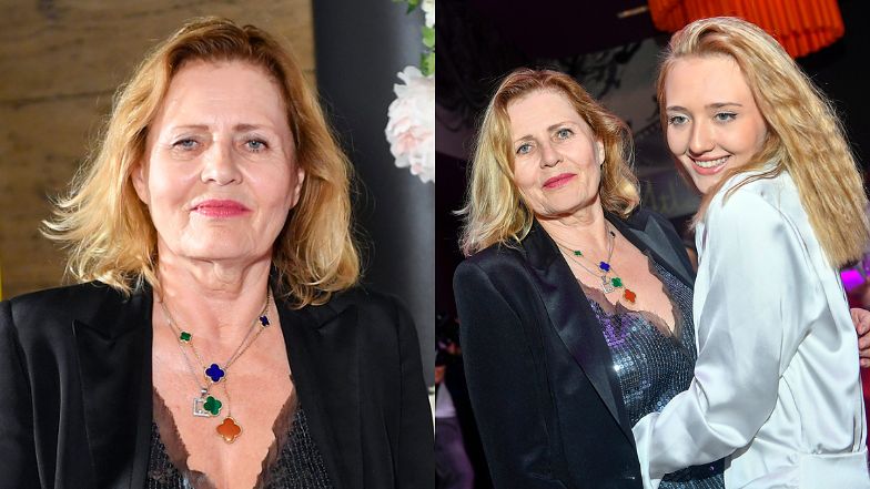 Stylish Grażyna Szapołowska poses with her granddaughter at her daughter's movie screening (PHOTOS)