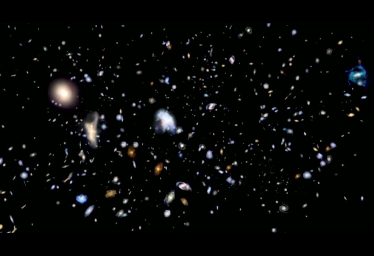 The 3D map showed a million new galaxies.  The Milky Way's neighbors covered them the whole time