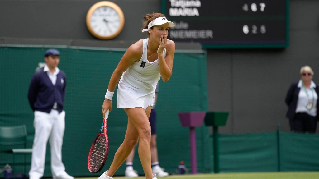 The greatest feeling at Wimbledon.  Maria in the tennis finals