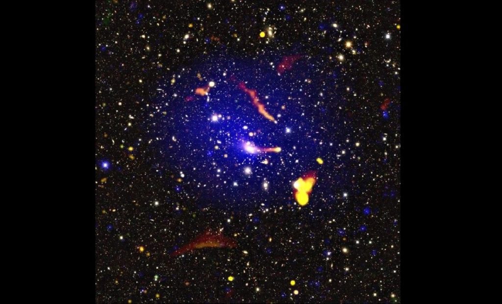 The galaxy cluster amazes astronomers and computers.  The discoveries made are hard to explain