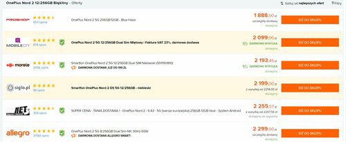 OnePlus Nord 2 5G 12/256 GB Ceneo