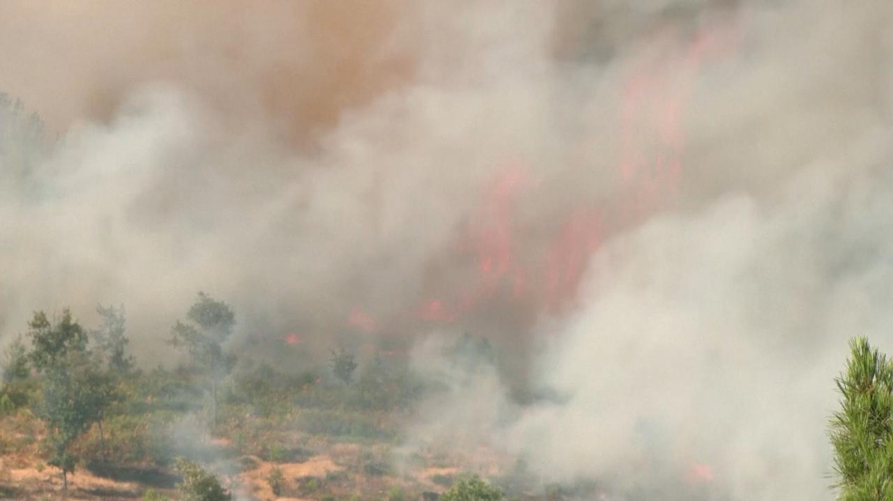 Portugal.  The fire was put out in Serra da Estrela.  17,000 hectares burned, firefighters injured