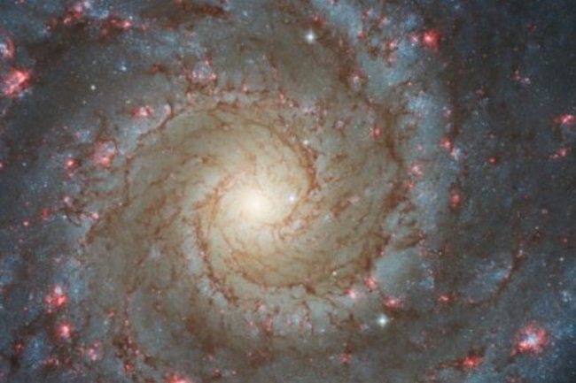 Galaxy Messier 74 in the lens of the Hubble Telescope, Image: ESA/Webb, NASA & CSA, J. Lee/HANGS-JWST Team/J. Schmidt