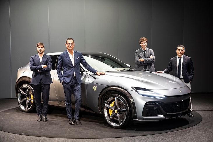 Ferrari Purosangue and the team of designers responsible for its design