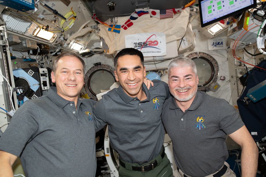Astronauts Thomas Marshburne, Raja Chari and Mark Vande Hai.