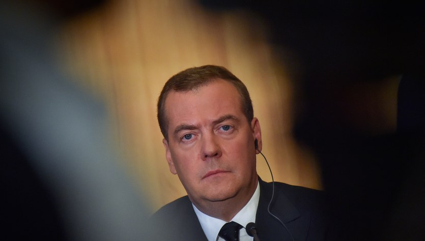 A fire in the office of Dmitry Medvedev.  A Molotov cocktail flew through the window